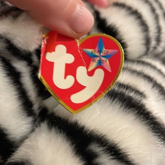 2000 Ty Beanie Buddy Blizzard the White Tiger Excellent Condition 18” Vintage - Picture 3 of 10